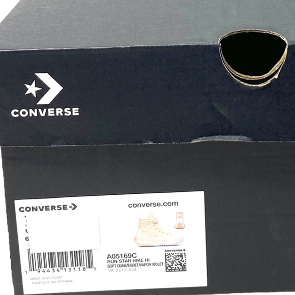 Converse Run Star Hike Platform Strap Shoes Women Size Canvas Soft Dune A05169C - Picture 9 of 10